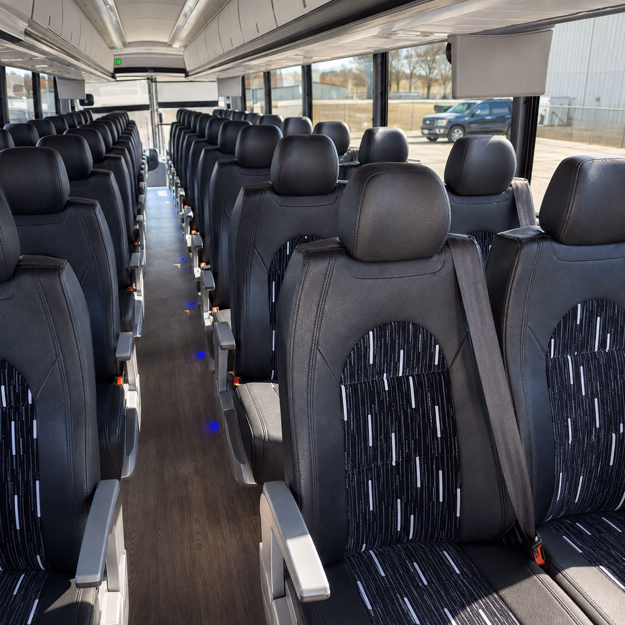 pleasanton corporate event transportation onboard seating